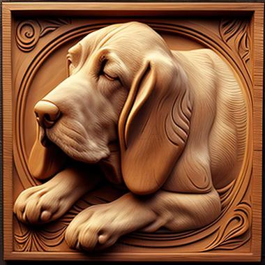 3D model Artesian Norman Basset dog (STL)